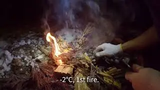 Failed Fire Starts at -2&deg;C | Silent Winter Bushcraft, Stone-Grilled Steak