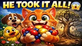 cat Took All the Magic Fruit 😱 | A Kids Story About Greed & Sharing 🌳