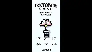 Inktober FAST.12 Forget. Easy and fast draw in 34 seconds and 21 contour lines #shorts