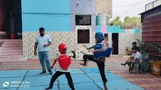 Flying kick demo fight