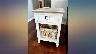 Wnutrees Rustic Farmhouse Accent End Table, Nightstand Side Tables with Drawers and review