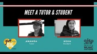 GiveBIG Seattle Music Partners: Meet a Tutor & Student (Amanda & Neha)