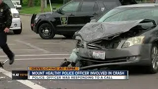 Chopper 9 Video: Police cruiser collides with car at Mount Healthy intersection