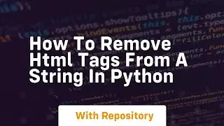 How to remove html tags from a string in python