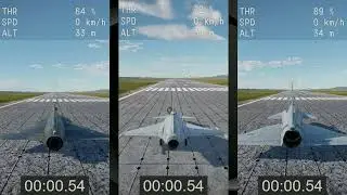 0 kmh to Mach 1 J35XS vs JAS39A vs JA37D (War Thunder)