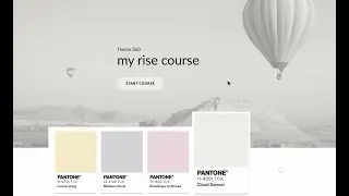 How to add a multi-color palette to a Rise 360 theme featuring Pantone color of 2016: Cloud Dancer