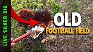Metal Detecting Old Football Field - Littered With Silver Coins! Live Silver Dig!