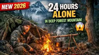 NEW 2026 😱 24 Hours Alone in Deep Forest Mountain | Extreme Survival Challenge