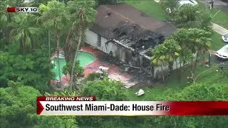 House sustains significant damage in fire in southwest Miami-Dade