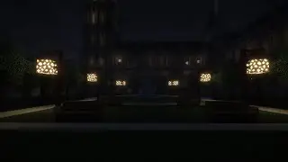 Stormy Night at the Palace's Park | Minecraft ambiance | No Music