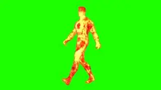 Human Torch walk animated right chroma