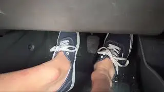 Driving in Navy Vans with White Pedsocks