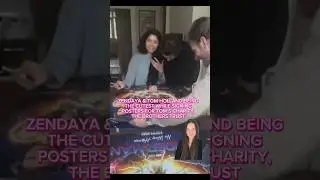 Zendaya & Tom Holland Adorable PDA While Signing Spider-Man Posters! 🥹