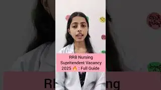 RRB Nursing Superintendent 2025 &ndash; Eligibility, Posts & Best Books in 1 Minute #rrb #nursingofficer