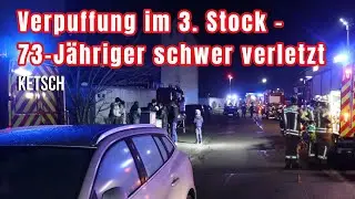 Schwere Verletzungen nach Verpuffung in Ketscher Mehrfamilienhaus