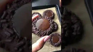 Chocolate Caramel Cookies #baking #shorts #youtubeshorts #chocolate #cookies