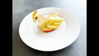 Apfel - Schwan - Vogel - Ente - Tier - Obst - Bird - Carving - Apple - Swan - Animal - Fruit
