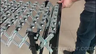 skatewheel conveyor handle Heavy Duty Gravity Skatewheel Flex Conveyor#flexibleconevyor #conveyor