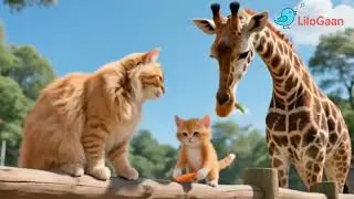  Mom Cat HERO! Saves Kitten from Car 😱💖#cats #animation #cartoon #lilogaan 