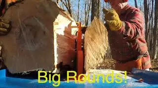 492 The Firewood Rounds Are Getting Bigger! Eastonmade ULTRA. Kubota LX2610 Tractor. HLA Grapple.