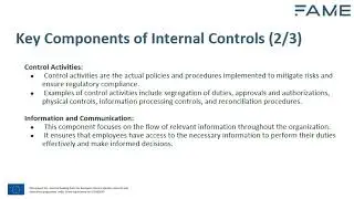2.2 Internal controls and policies