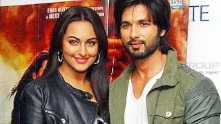 Shahid Kapoor & Sonakshi Sinha promoting 'R...Rajkumar' in Delhi