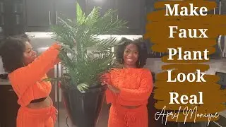Make Faux Plant Look Real + Cooking #homegardendecor #fauxplants #plantstyling