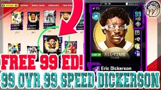 FREE 99 OVR ULTIMATE LEGEND ERIC DICKERSON! 99 SPEED OMG! [MADDEN 20 ULTIMATE TEAM]