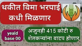 पिक विम्याचे 415 कोटी येणार|yeald base |75%|post harvestपिकविमा#pikvima2024 #beta birajdar official 