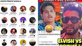 Elvish army Roadies space trending in joker prince narula  in twitter