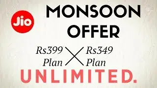 Jio Monsoon Offer,New 349 & 399 Prime Plans,For 3 Months!