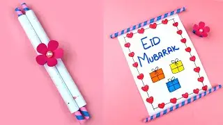 Eid Mubarak greeting card / DIY - SURPRISE MESSAGE CARD FOR EID