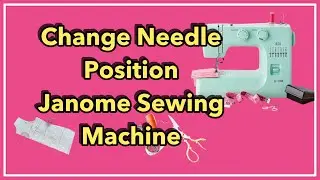 Как изменить положение иглы на швейной машине Janome #sewing #sewingmachine