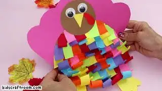 Curled Paper Turkey Craft For Kids