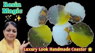 My First Resin Coaster Set 😍 | DIY Resin Art for Beginners | Handmade Home Decor