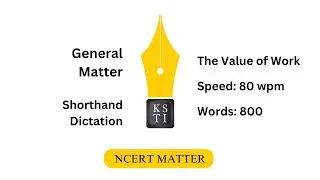 10-минутный стенографический диктант NCERT Matter 80 слов в минуту: ценность работы