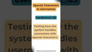 Special Characters in Usernames | Test Data