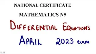 Математика N5 ДИФФЕРЕНЦИАЛЬНЫЕ УРАВНЕНИЯ АПРЕЛЬ 2023 ВОПРОС 6 @mathszoneafricanmotives