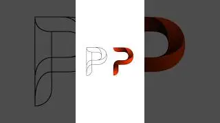 Gradient Letter P Logo Design in illustrator #logo #illustrator #shorts