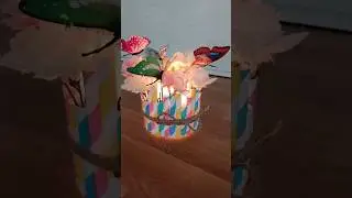 Очаровательный подсвечник из трубочек для питья и цветов #diy #своимируками #decor #recipe #декор