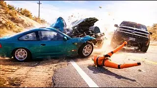 Realistic Highway Car Crash BeamNG.Drive