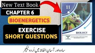 FSc 1st Year Biology 2025 | Chapter 6 Bioenergetics | Solved Exercise Short Questions | Punjab Board