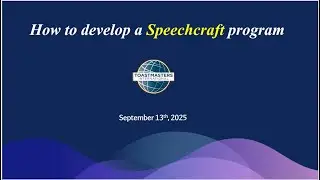 Toastmasters International - Speechcraft - 