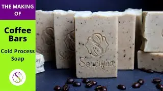 Cold process soap making of Coffee Bar | Quick