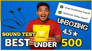 ₹500 के अंदर धमाकेदार Neckband! 😲 Techfire Unboxing & Honest Review | Best Budget Bluetooth Neckband