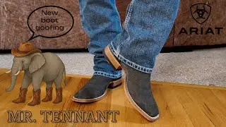 Ariat Wiley Cowboy Boot Black Elephant Print Full Review
