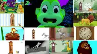 Hickory Dickory Dock Monkeys, Lion and zebra using Mirroring and Blending Effects