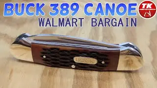 Buck 389 Canoe Brown Jigged Bone Walmart Exclusive Pocket Knife