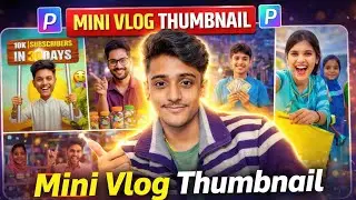 Mini Vlog thumbnail Kese Banaen | Vlog Thumbnail Kese Banaye | How To Make Vlog Thumbnail 