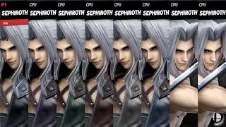 Sephiroth - All Skins, Victory Poses, Attacks & Palutena's Guidance